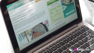 La Latine potelée aux seins énormes et le jeune garçon novice Thumb